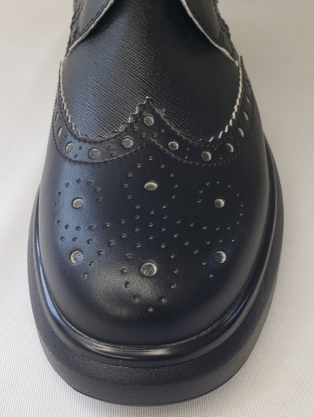 Karl Lagerfeld SINGLE LEFT BOOT ONLY Black Men's Chukka Wingtip REPLACEMENT - Picture 3 of 7